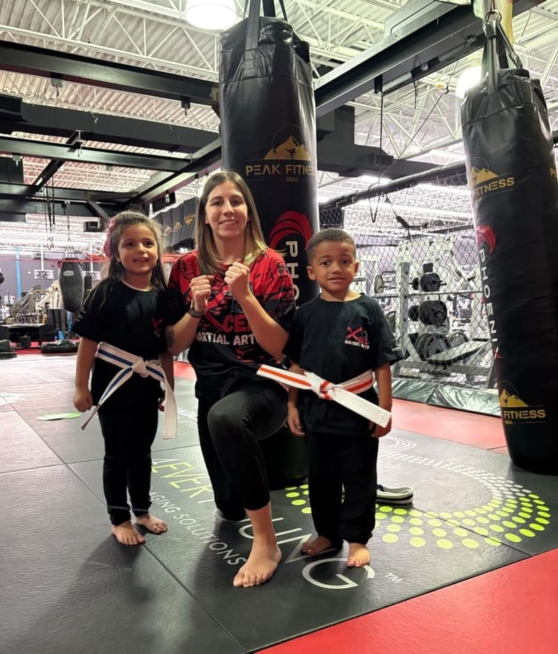 Kids martial arts belt ceremony at Xcel Martial Arts in Boca Raton Florida